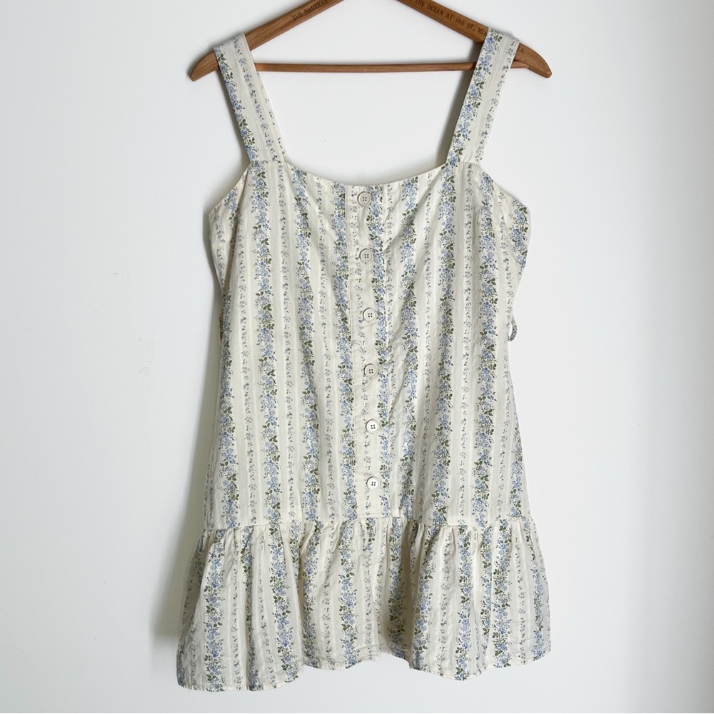 TCEC Cotton Floral Ruffle Boho Dress